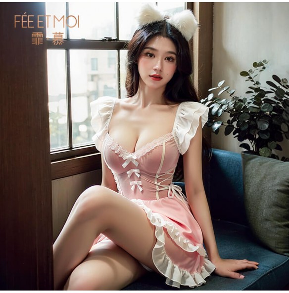 FEE ET MOI - Sweet Maid Costume (Pink - White) FEE ET MOI - Sweet Maid Costume (Pink - White)